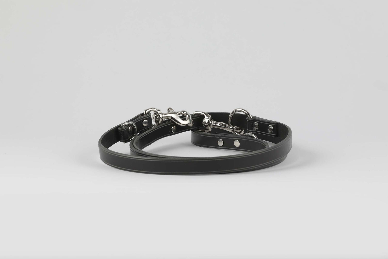 Long Dog Leashes in black leather